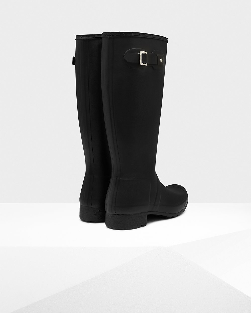 Women Hunter Original Tour Foldable | Tall Rain Boots Black | NZ-85267-SWAZ